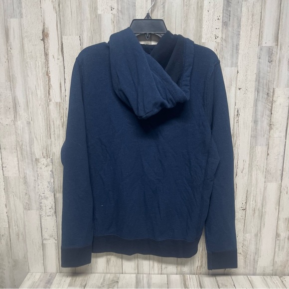 Abercrombie & Fitch Camp Scout Patch Logo Full Zip Blue Hoodie Size Small NWT - Picture 4 of 6